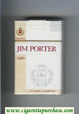 Jim Porter Lights King Size cigarettes soft box