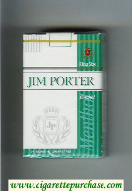 Jim Porter Menthol King Size cigarettes soft box