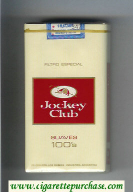 Jockey Club Suaves 100s Filtro Especial yellow and red cigarettes soft box