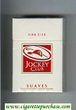 Jockey Club Suaves King Size white and red cigarettes hard box