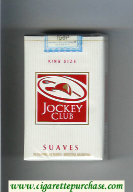 Jockey Club Suaves King Size white and red cigarettes soft box