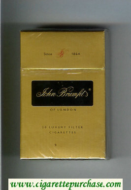 John Brumfit's of London cigarettes hard box