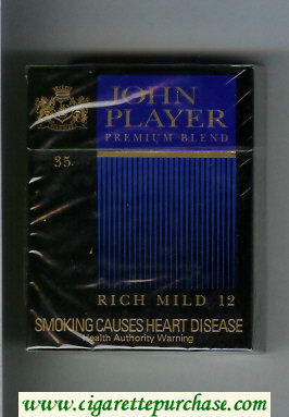 John Player Premium Blend Rich Mild 12 35s cigarettes hard box