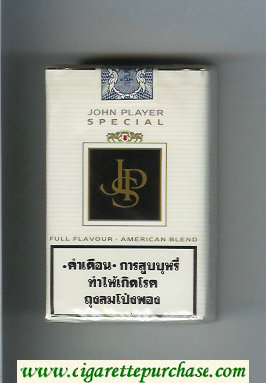 John Player Special Full Flavor American Blend white and black cigarettes soft box