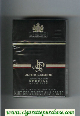 John Player Special Ultra Legere black cigarettes hard box