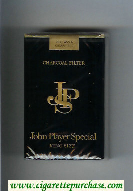 John Player Special King Size Charcoal Filter Black cigarettes soft box