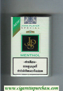 John Player Special Menthol white and black cigarettes soft box