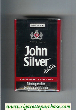 John Silver black cigarettes soft box