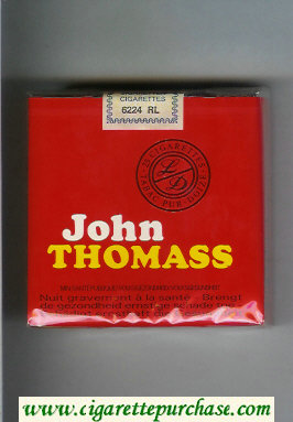 John Thomass red 25s cigarettes soft box