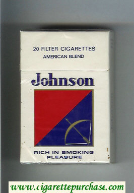Johnson American Blend 20 Filter cigarettes hard box