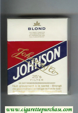 Johnson Blond 25 Filter cigarettes hard box