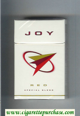 Joy Red Special Blend white and red cigarettes hard box