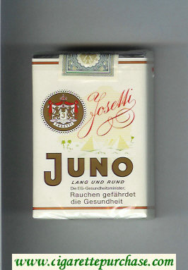 Juno Joseffi Land und Rund white cigarettes soft box