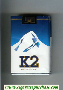 K2 King Size Filter cigarettes soft box