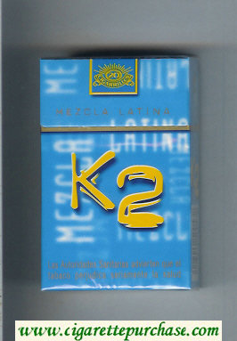 K2 Mezcla Latina cigarettes hard box