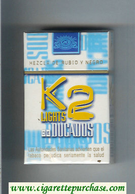 K2 De Ducados Lights cigarettes hard box