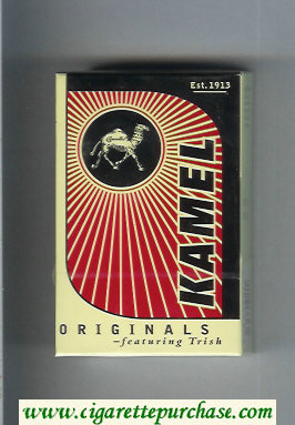 Kamel Originals featuring Trish cigarettes hard box