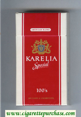 Karelia Special American Blend 100s cigarettes hard box