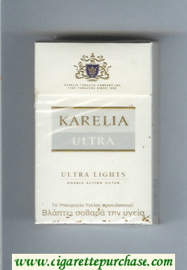 Karelia Ultra Ultra Lights Double Action Filter cigarettes hard box