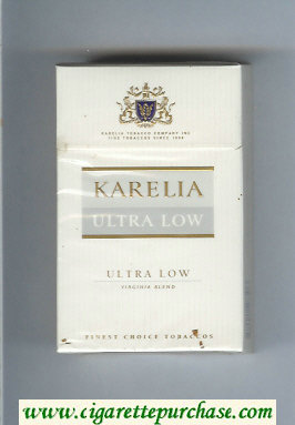 Karelia Ultra Low Ultra Low Virginia Blend cigarettes hard box