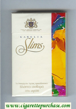 Karelia Slims 100s cigarettes hard box