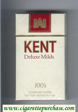 Kent Deluxe Mild Charcoal Filter 100s cigarettes hard box