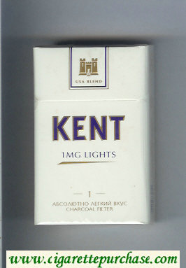 Kent USA Blend 1 mg Lights 1 Absolyutno Legkij Vkus T Charcoal Filter cigarettes hard box