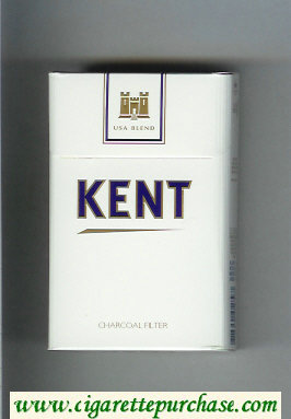 Kent USA Blend Charcoal Filter white and white cigarettes hard box