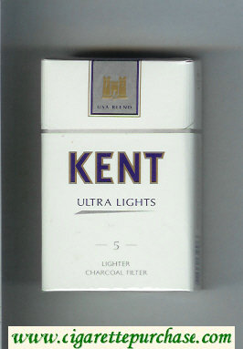 Kent USA Blend Ultra Lights 5 Lighter Charcoal Filter cigarettes hard box