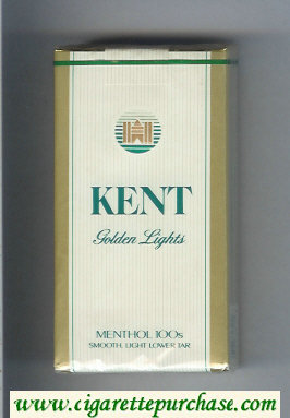 Kent Golden Lights Menthol 100s cigarettes soft box