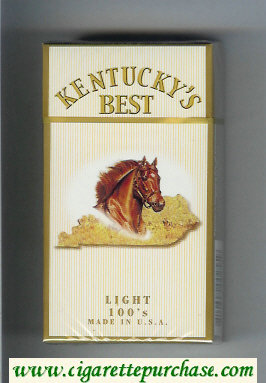 Kentucky's Best Light 100s cigarettes hard box