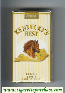 Kentucky's Best Light 100s cigarettes soft box