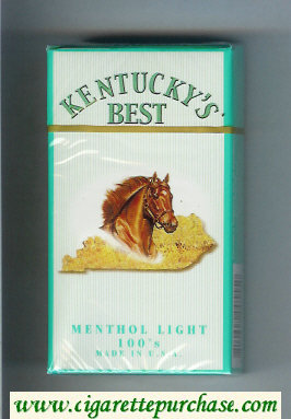 Kentucky's Best Menthol Light 100s cigarettes hard box