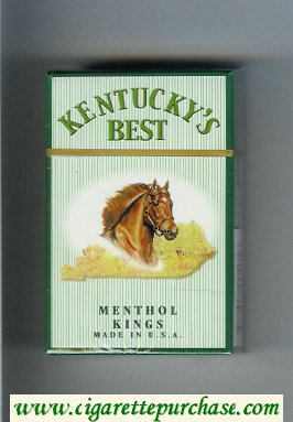 Kentucky's Best Menthol Kings cigarettes hard box