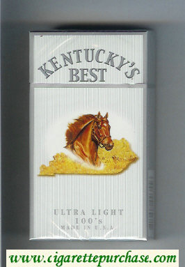 Kentucky's Best Ultra Light 100s cigarettes hard box