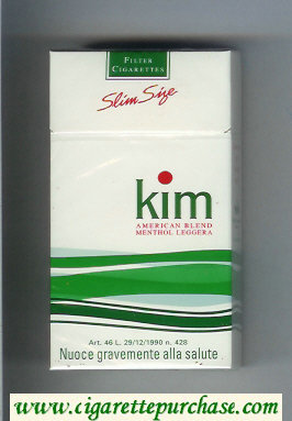 Kim American Blend Menthol Leggera 100s cigarettes hard box