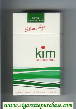 Kim Menthol Mild 100s cigarettes hard box