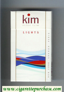 Kim Ultra Slim Lights 100s cigarettes hard box