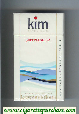 Kim Ultra Slim Superleggera 100s cigarettes hard box