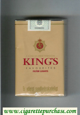 King's Favourites Filter Lights light brown cigarettes soft box