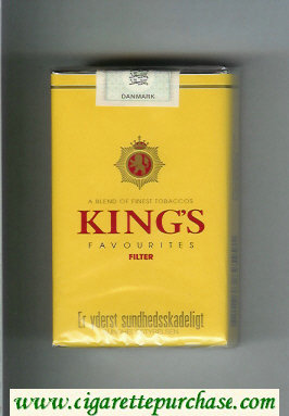 King's Favourites Filter yellow cigarettes soft box