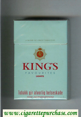 King's Favourites Lights light blue cigarettes hard box