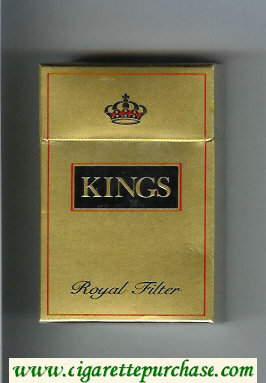 Kings Royal Filter gold cigarettes hard box