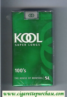 Kool Super Longs 100s The House of Menthol cigarettes soft box