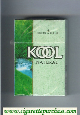 Kool Natural Menthol cigarettes hard box