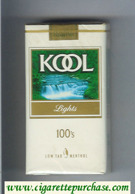 Kool Lights 100s Low Tar Menthol cigarettes soft box