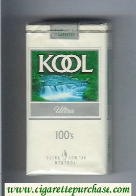 Kool Ultra 100s Menthol cigarettes soft box