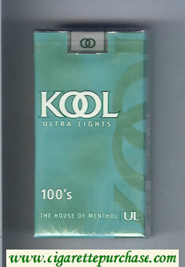 Kool Ultra Lights 100s The House of Menthol cigarettes soft box