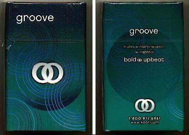 Kool Groove A unique interpretation of menthol cigarettes hard box