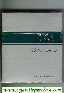 Kool International 100s Mild Menthol cigarettes wide flat hard box